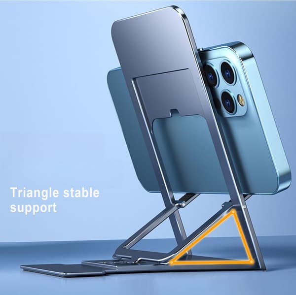 Sort Mobiltelefonholder, Foldbar Justerbar Rejsetelefonholder/Tabletholder