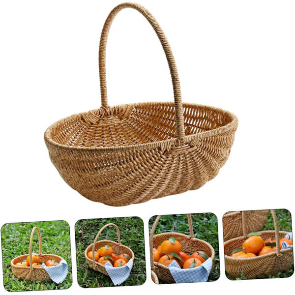 Creative Watermelon Handheld Woven Basket Multifunctional Storage Basket