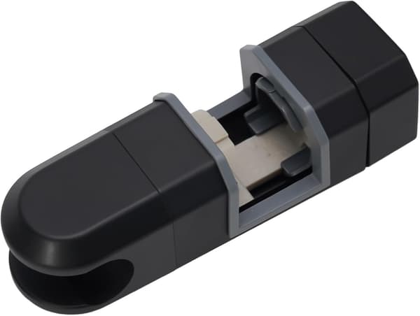 15mm til 30mm Krom Brusehovedholder, Bruserstangsholder med Justerbar Størrelse ABS Materiale (Sort)