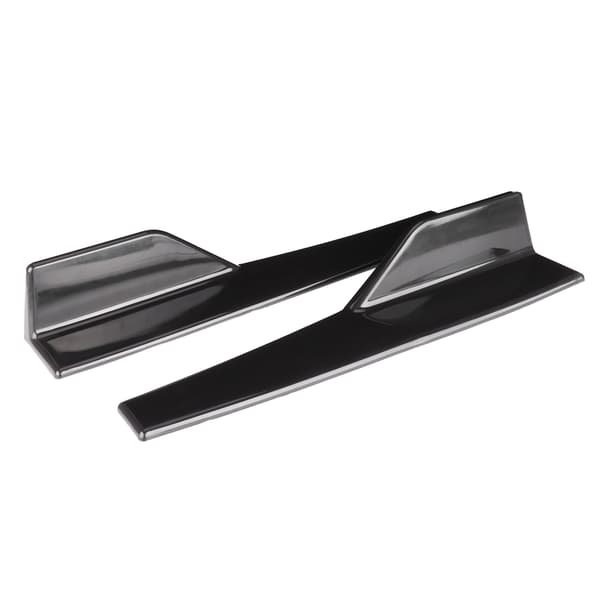 Par Universal Sideskørt Rocker Splitter Sidespoiler Vinge Diffuser Karosseri Kit Blank Sort 17.7x3.3in