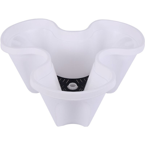 Three-Pedal Stackable Basket Container, White Quantity: 1 pc