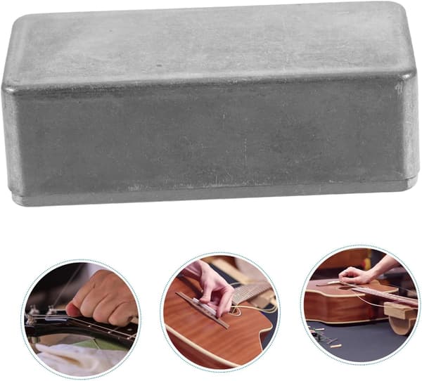 3-pack aluminiumlåda för gitarrpedaler, robust hölje med dolt fack