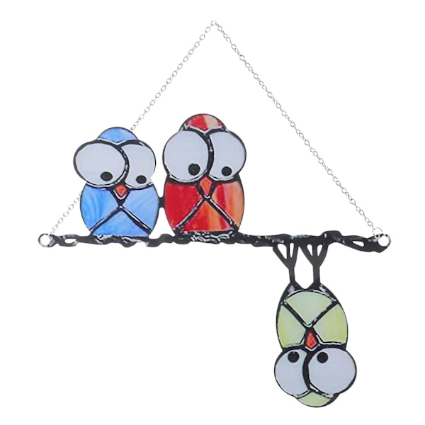 Kodintarvikkeet Pöllö Figuriini Aurinkosieppari Ikkunalintu Riipus Seinät Kolibri Koriste Teline Lajitelmaväri C25X21.5CM