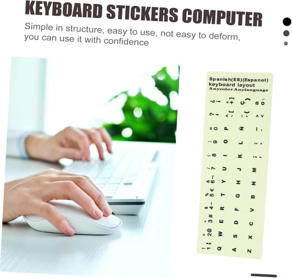1 Sheet Luminous Keyboard Stickers Easy to Use Versatile Large Letters for Typing Enthusiasts