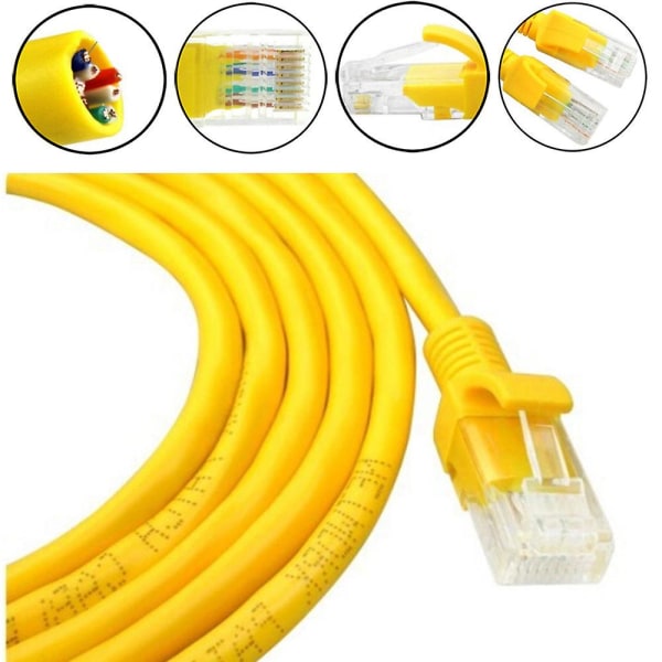 5m Gul Ekstern Utendørs Nettverk Ethernet Kabel Cat5e Kobber Rj4510M 10M