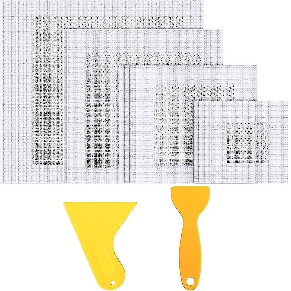 18 st. Gipsreparationsplattor 2/4/ 6/8 tum Självhäftande Aluminiumplatta