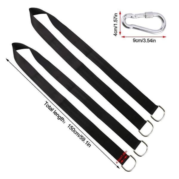 Hammock and Swing Hanging Kit - 1.5m Straps for Hammocks and Hanging Chairs
