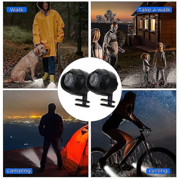 Vanntette LED Croc Hodelykter Tresko Charms for Utendørs Nattløping Turgåing -Sy