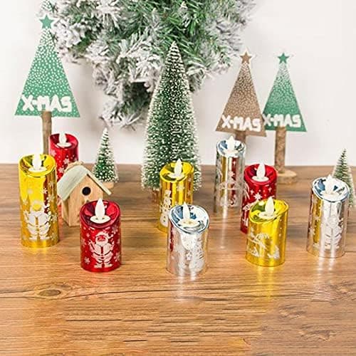 Cut-out Small Candles - Santa Claus - Decorative Pillar
