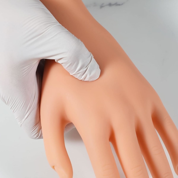 Øv hånd for akrylnegler, neglehåndtrening Akryl Fleksibel bøybar falsk neglhånd Mannequin Håndspikerøvelse Manikyr håndøvelse med