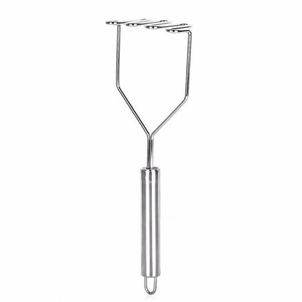 Stainless Steel Potato Masher with Wave Shape, Kitchen Utensil for Efficient Mashing