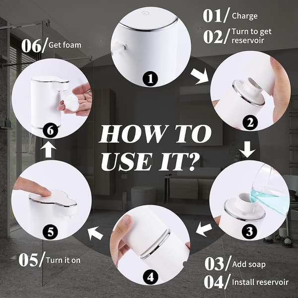 Wall Mounted Automatic Soap Dispenser, LAOPAO 300ML Soap and Lotion Dispenser