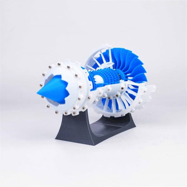 1 stk jetmotor 3D-printet flymodell Supercharged Engine med