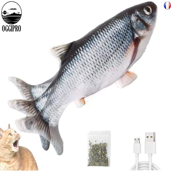 Interaktiv Katt Leksak För Katter, Realistisk Fiskleksak, Kattgräsleksak, Interaktiv Leksak För Kattungar, Interaktiv Leksak I Plysch För Katter, Interaktiv Leksak För Kattungar