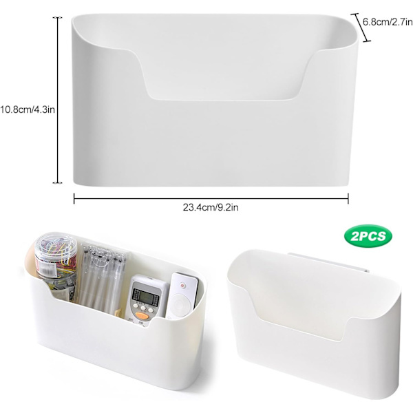 Self-adhesive wall-mounted storage boxes, storage box for kitchen cabinets, bathroom, refrigerator, small items