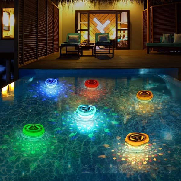 Floating Pool Lights, LED Fish Projector Lights, Battery Operated Multi-Color Lights, Fun Pool