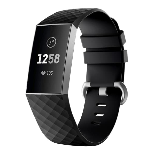 Fitbit Charge 3/4 silikoniranneke (S) Musta