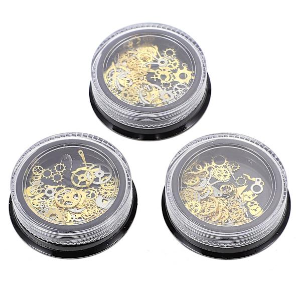 3 Laatikkoa Antiikkia Steampunk-Vaihteistoja Sekoitettuja Pyöriä Alloy-Vaihteistoja DIY-Riippuvaisia Täytteitä Koruja 3.5X1.8cm