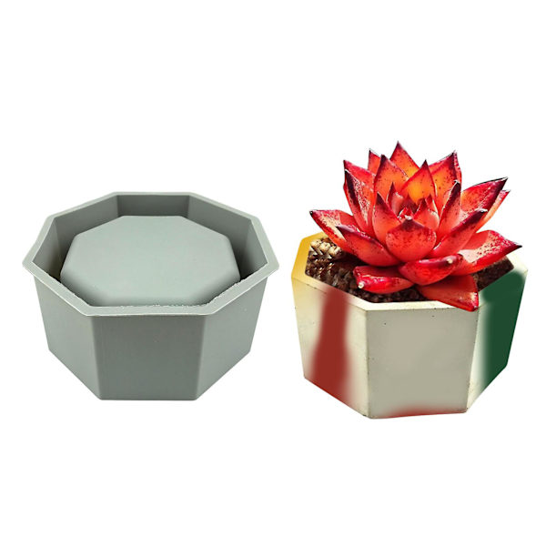 Cementblomkruka Limform DIY Sukkulenter Blomkruka Kvadrat Rund Blomkruka Silikonform