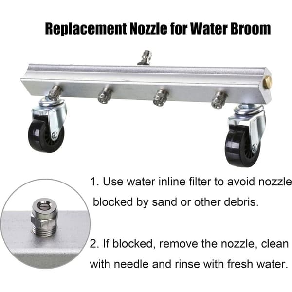 Universal Replacement Pressure Washer Nozzle, Surface Cleaner, 40 Degree Angle, 1.5\" Orifice, 1/4\" NPT Male, 4000PSI