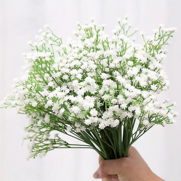 5 stk Gypsophila Kunstige Blomster Dekorative Blomster Faux Falske Blomster Med Stilke