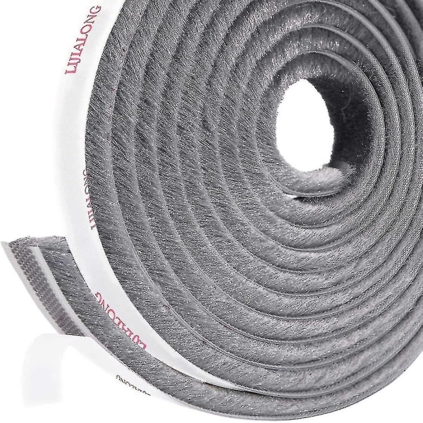 Självhäftande Borstväderslist Filt Dörrborstlist För Glidande Sash Dörr Fönster Garderobstätning 23mm 23mm