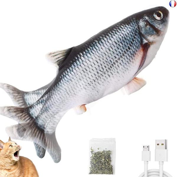 Interaktiv Katt Leksak För Katter, Realistisk Fiskleksak, Kattgräsleksak, Interaktiv Leksak För Kattungar, Interaktiv Leksak I Plysch För Katter, Interaktiv Leksak För Kattungar