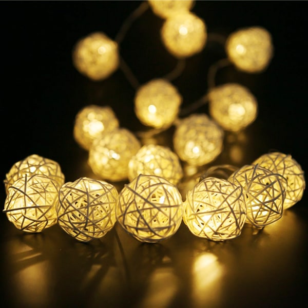 7m 50 Lights Solar String Lights - Lämmin valkoinen-festivaali ulkona koristeellinen lampun kielet