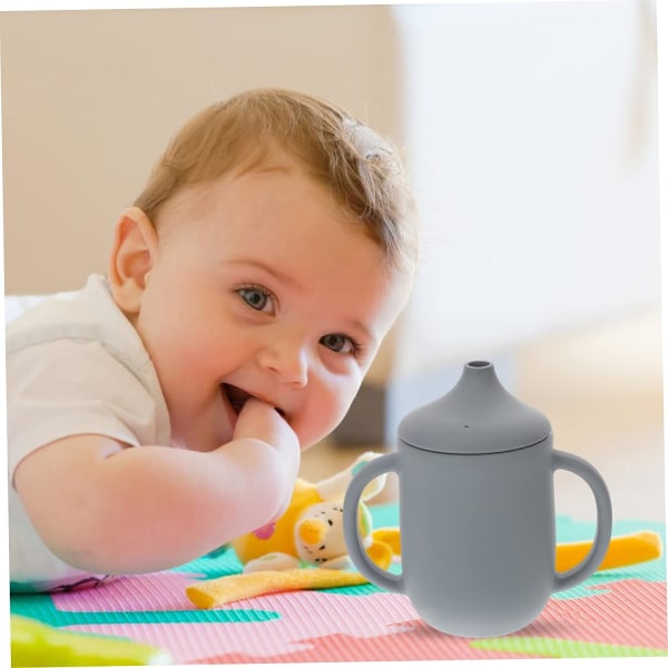 Vattenkopp för barn Vattenkoppar Barnkoppar med sugrör Barnvattenkoppar Silikonkoppar för toddler Baby koppar med sugrör