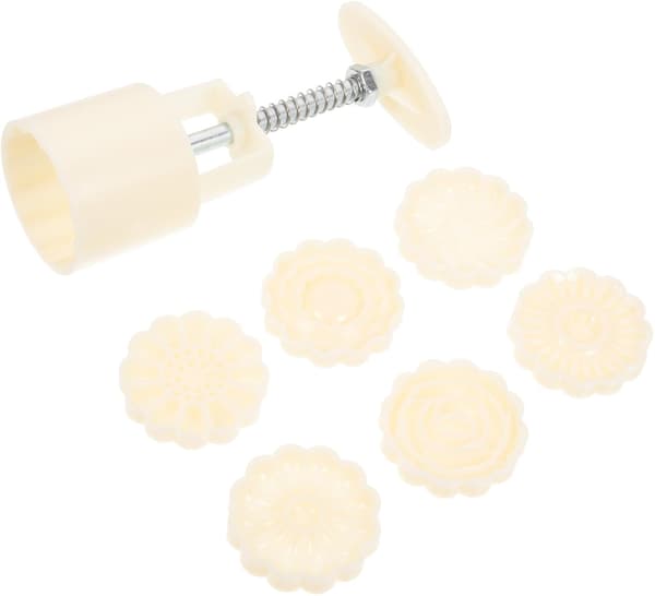Mooncake Baking Mold Cake Mold Flower Shaped Metal ABS Easy to Use Make
