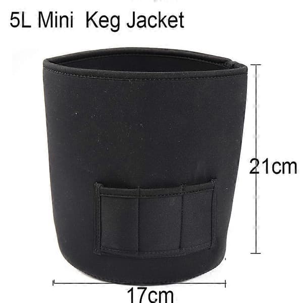 Neoprene Parka Keg Jacket for 2L 5L Mini Beer Keg, Keeps Beer Colder, Homebrew