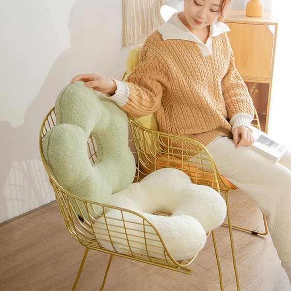 Blomsterpute Plysj Pyntepute for Sofaputer til Barnerom som Sittepute