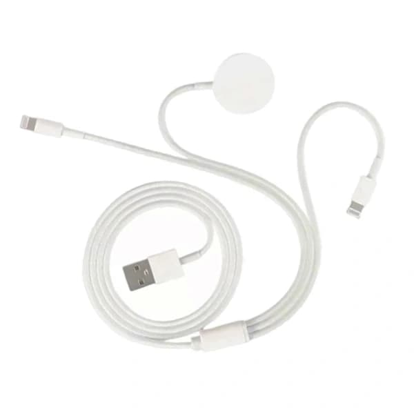 3-i-1 Telefonlader Hurtigladekabel 3-i-1 Klokke Telefonladekabel for iPhone