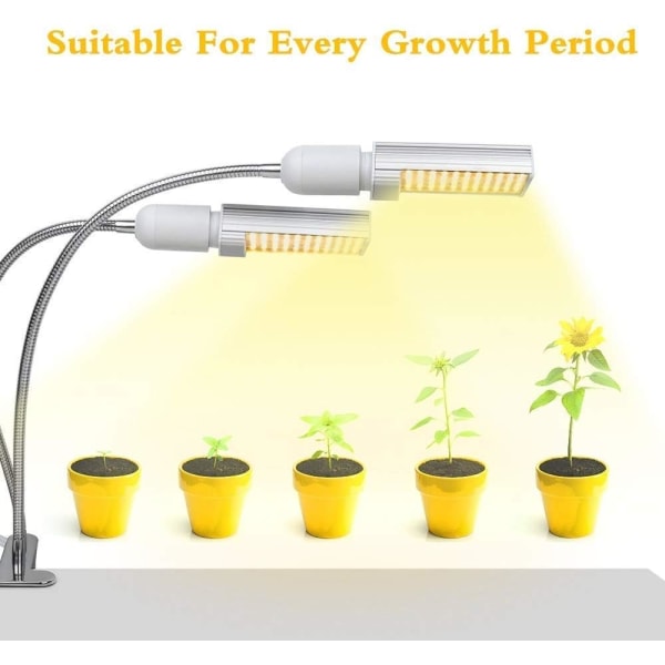 45W dobbelt hode plantevekstlys fullspektrum pære profesjonelt plantelys blomstring og frukting