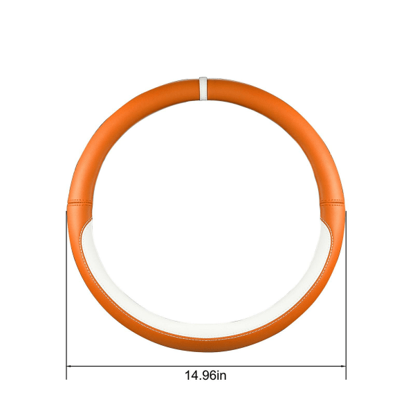 Deksel for ratt i bil, beskyttende deksel uten indre ring, sklisikkert bunnstoff, fire årstider, universell Orange