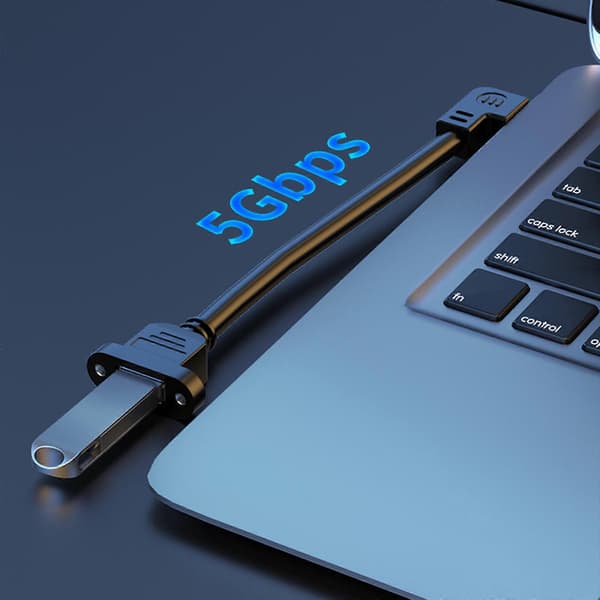 USB3.0 Hurtig Overførselsforlængerkabel Med Panelmontering 5 Gbps USB 3.0 Han Til Hun Adapterkabel til Industriel Computer 1,5 m højre right 1.5m