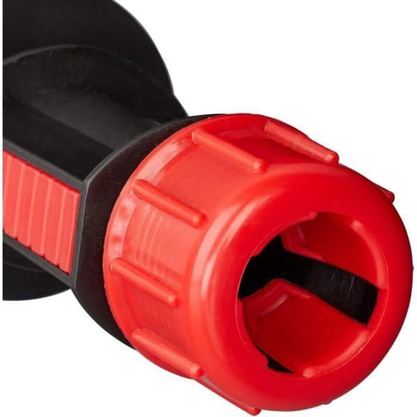 Black base, parasol holder, screw support, ground sleeve, diameter 19-32 mm, camping, beach, red