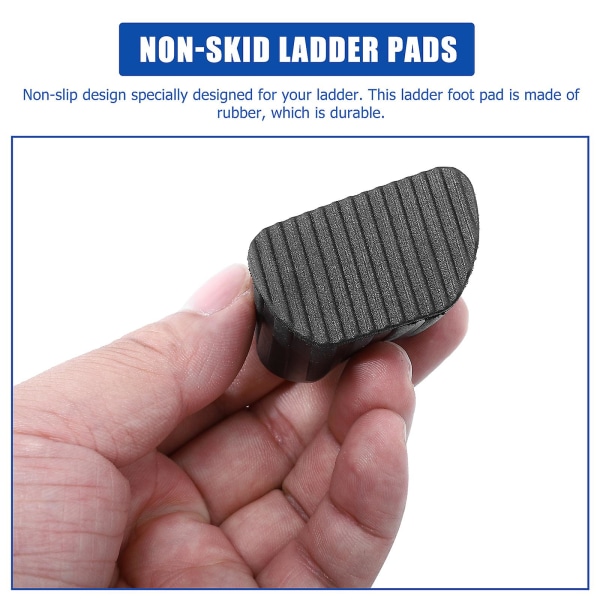 4 stk Teleskopisk Stigestopfod Multifunktionel Foldbar Stigestopfod Anti-slip Fodpuder Sort 5x4.5cm