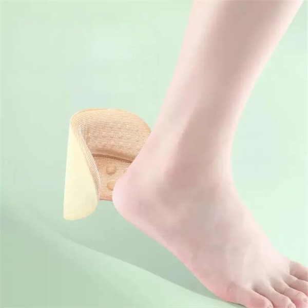 1 pari Kenkien Korkotarran Liimaa Sisäpohjat Urheilukengät Säädä Koko Korko Peite Tarttuu Suojaava Tarra Kipua Lievittävä Laastari Jalkaterän Takaosa Tarra 3mm Beige