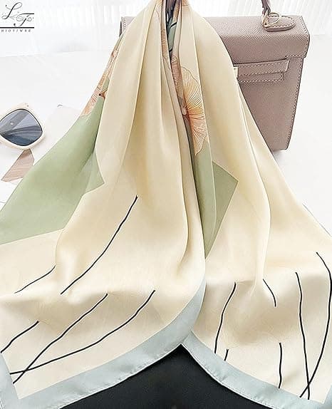 Sateng Bandana Hodeplagg Dame Hårskjerf Tilbehør Lett Mote Wrap Hals Silke Sove Hodeplagg