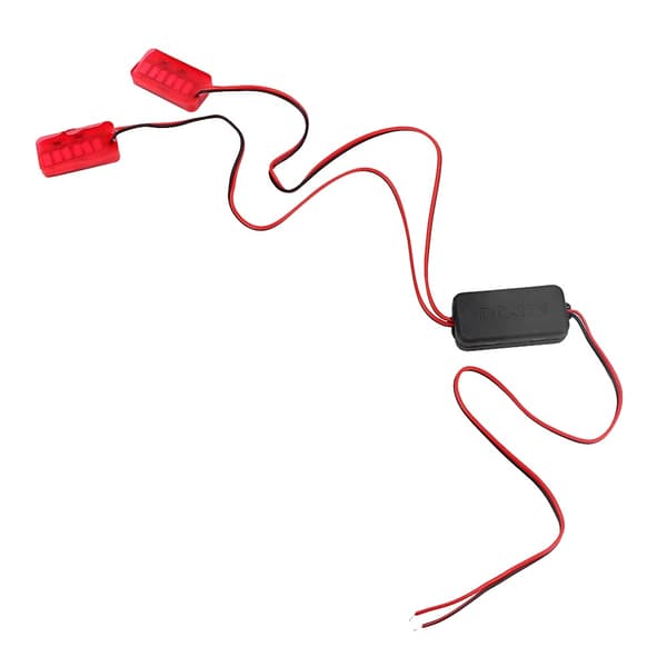 Pair 12V Motorcycle LED Taillight Flashing Strobe Warning Light (Red)