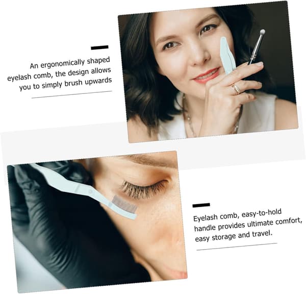 2 stk. glatte tætte vipper i rustfrit stål øjenvippebørste makeupværktøj til kvinder øjenvippebørste øjenbrynsdefinerer hjemmeskønhed