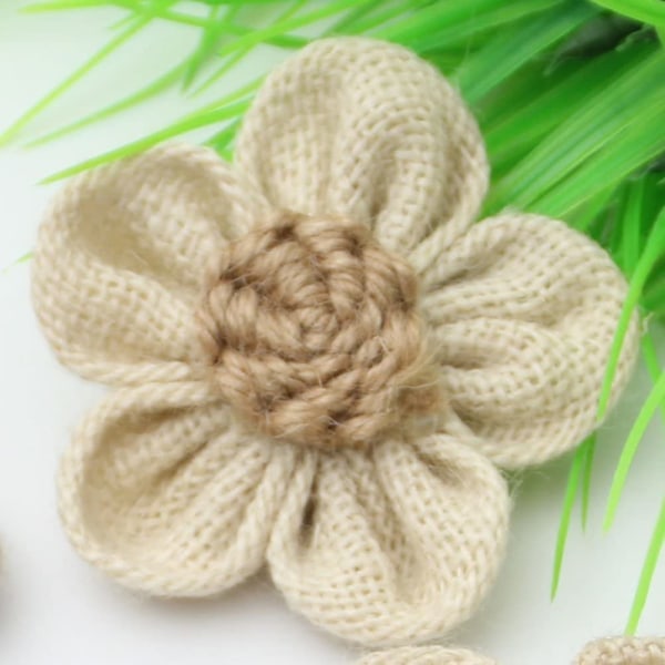 10 stk Sækdug Spidsblomst Hessian Jute Sækdug Rose Blomster