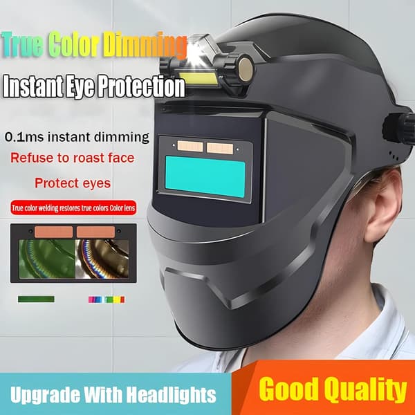 Automatic Darkening Welding Mask Head-Mounted Lightweight Mask, Welding Helmet Automatic Darkening, Automatic Darkening Welding Helmet, Large View Welding Visor