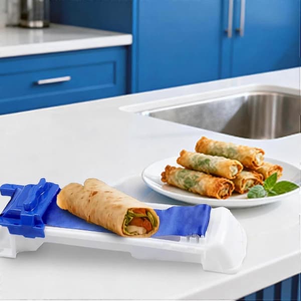 Spring Roll and Sushi Roller with Manual Mechanism for DIY Lumpia, Cabbage, and Grape Leaves