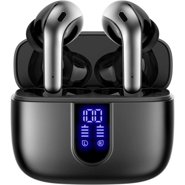Bluetooth hörlurar True Wireless Earbuds Playback LED Power Display-hörlurar med trådlöst case IPX5 Vattentäta in-ear-öronsnäckor med Mic f