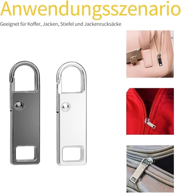 10 Pieces Zipper Pulls Zipper Replacement Zipper Pulls Zippers - Suitable for Jackets Backpacks Jackets and Suitcases