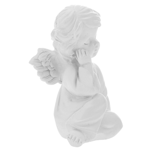 Hvid Engel Figur Sød Keruber Engel Dekoration Statue Harpiks Engel Skulptur Hvid 7X4.5X3.5CM