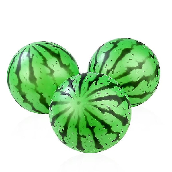 3 st. Strandboll Uppblåsbar Vattenmelon Boll Simning För Utomhus Simstrand Presenter