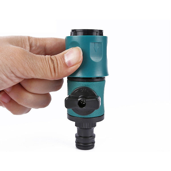2 Nopeaa Kasteluliitäntää 13 mm (1/2“), Puutarhan Letkun Liitäntäliitin, Hanaan Sopiva Adapteri 1 Venttiilillä, Nopea ja Helppo Liitäntä